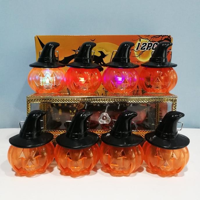 

Sale! Hallooween decorations mini Pumpkin LED Lampu Gantungan