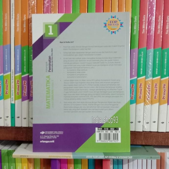 

Buku Matematika Peminatan kelas 1/X SMA kurikulum 2013 Erlangga