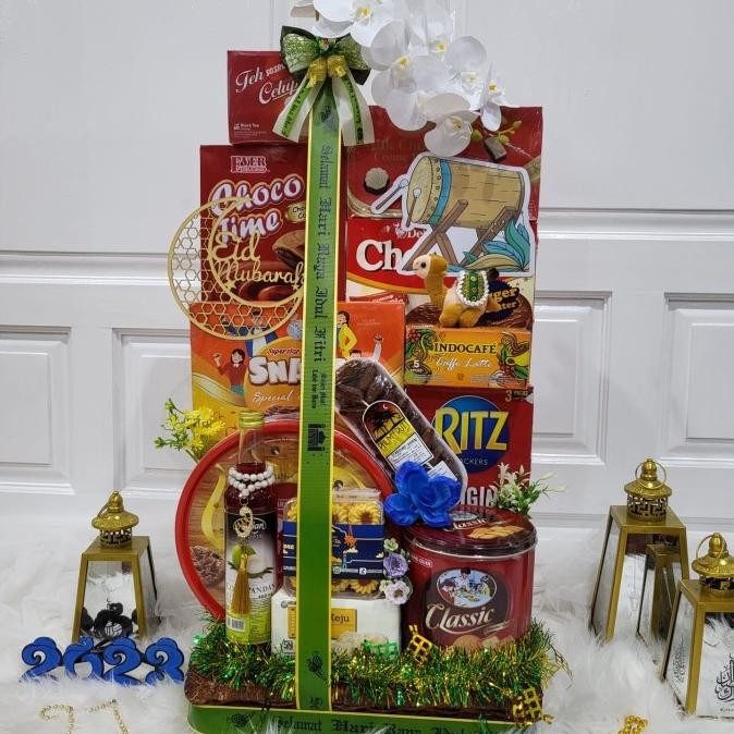 

Sale! Paket Dekorasi Lebaran Idul Fitri Hampers Parcel Hadiah Kue Kering 033