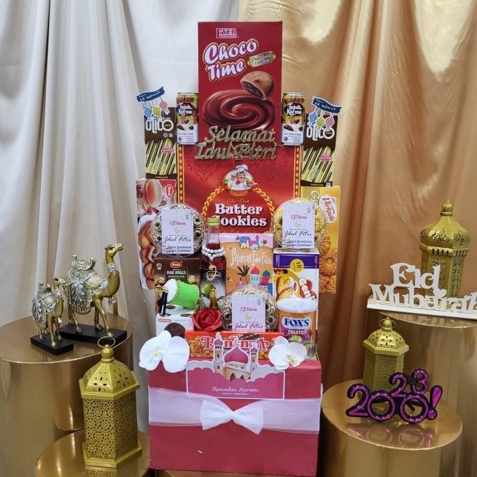 

Sale! Paket Dekorasi Lebaran Idul Fitri Hampers Parcel Hadiah Kue Kering 031