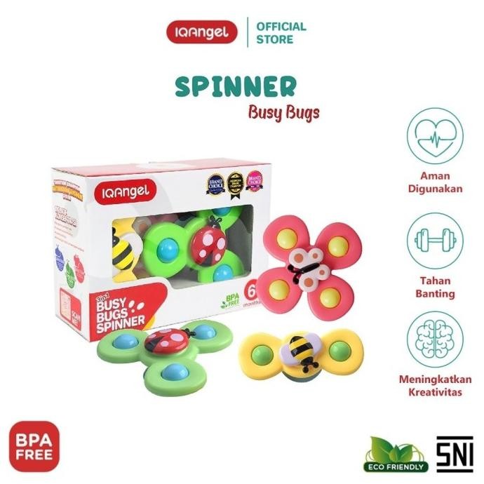 

BABY FIDGET SPINNER 3 IN 1 BUSY BUGS TOYS | MAINAN STIMULASI ANAK SIAP KIRIM