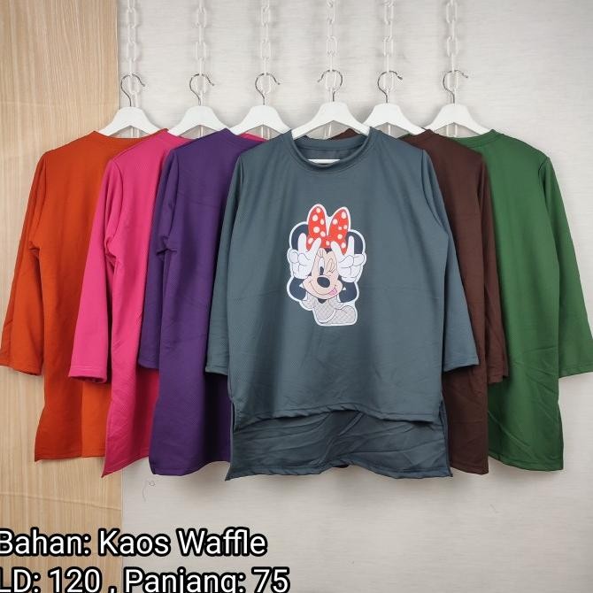 

Sale! Atasan oblong waffle motif MINNIE CHEESE