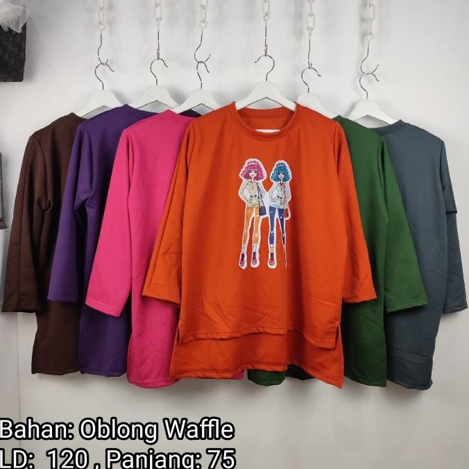 

Sale! Atasan oblong waffle motif 2 GIRLS