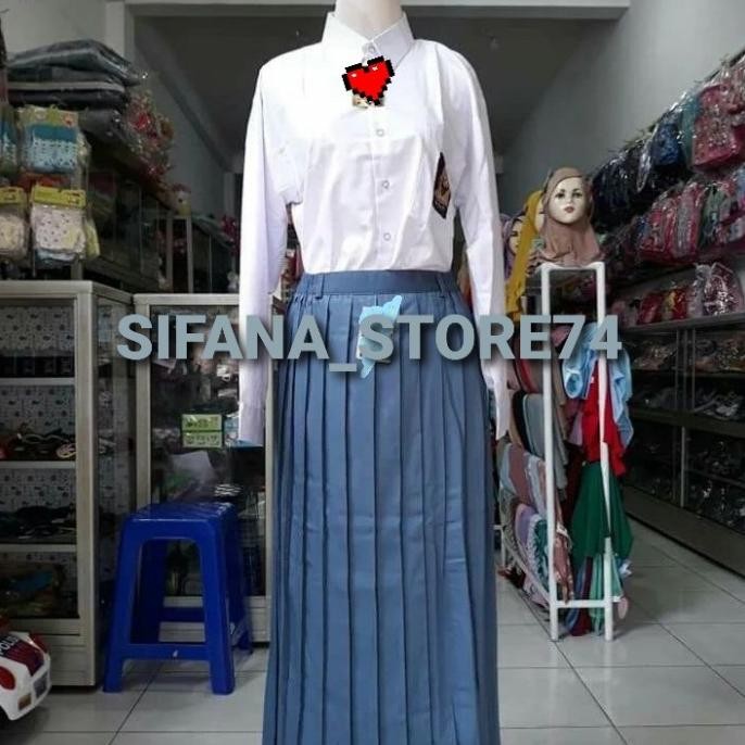 ready SETELAN SERAGAM SEKOLAH SMA PUTIH ABU ABU SERAGAM SMA PUTRI BAJU