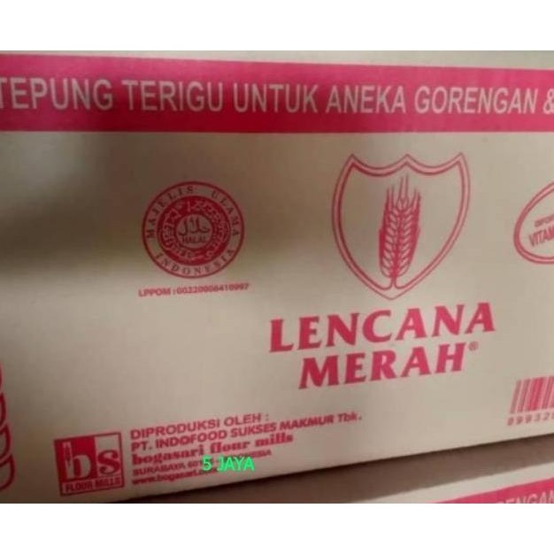 

tepung lencana merah dus 1 kg isi 12 pcs