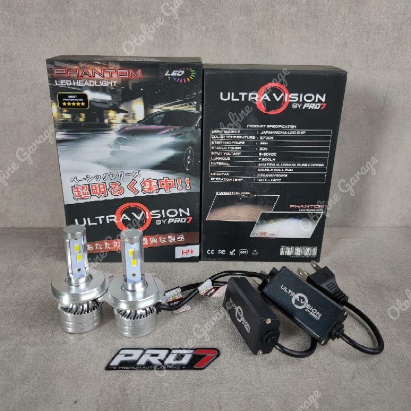Led Ultravision Phantom By Pro7 H4 Hi-Low 30W 5700K (White) - Garansi 1Th