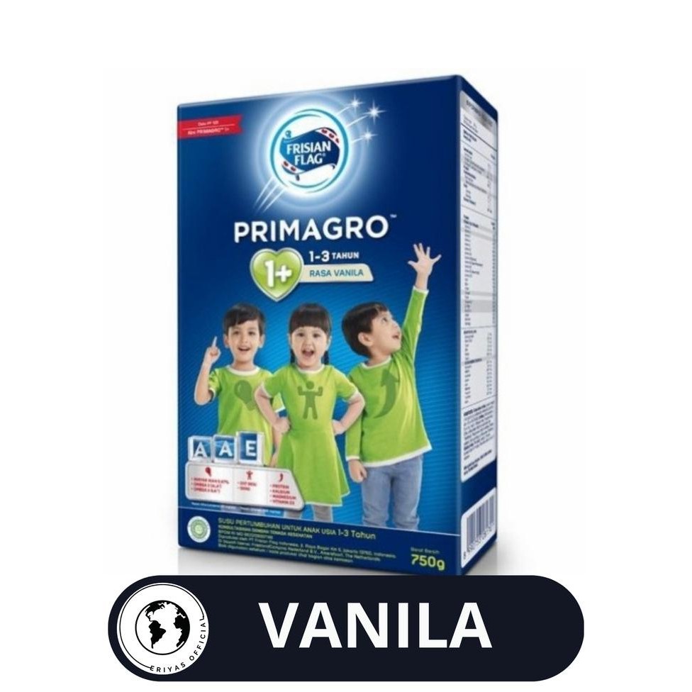 

Susu Frisian Flag PRIMAGRO 1+ Plus Susu Bubuk Box 750 Gr