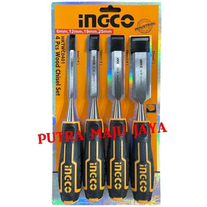 

PAHAT KAYU UKIR KETOK CRV HEAVY DUTY SET 4 PCS INGCO WOOD CHISEL