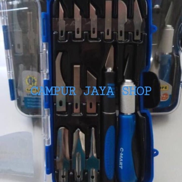 

Pisau Ukir Set C-Mart A0301-14/Carving/Hobby Knife 14Pcs/Piso ukir
