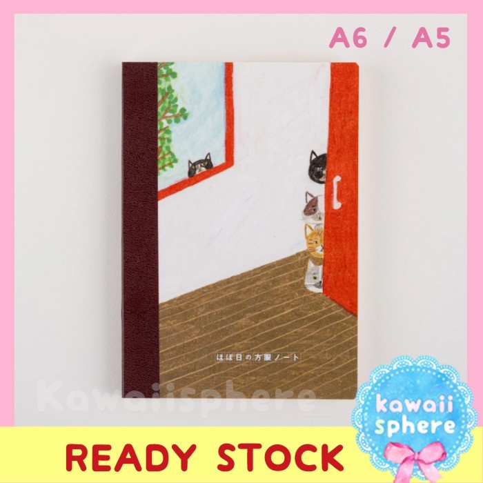 

Hobonichi Plain Notebook A5 / A6 Cat Who is It By Keiko Shibata Ready Stock