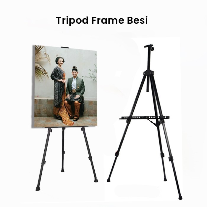 

Standing Tripod Wooden Easel Tripod Kayu Stand Lukis Bingkai Foto - Tripod Besi, 150 cm