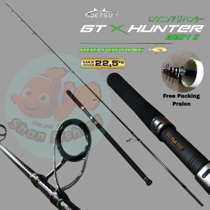 Joran Popping Getsu GT X Hunter Gen II 802 (packing pipa PVC)