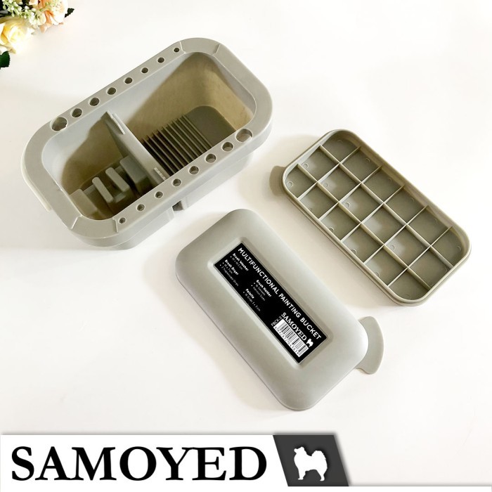 

Painting Bucket / Brush Washer Dryer Holder / Palette Samoyed PBCK-3