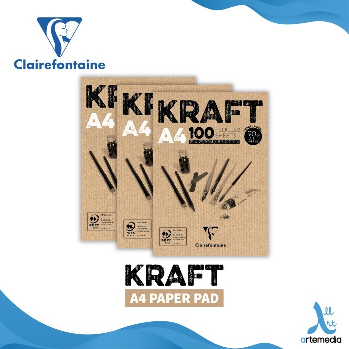 

Buku Sketsa Clairefontaine A4 Kraft Brown Paper Pad