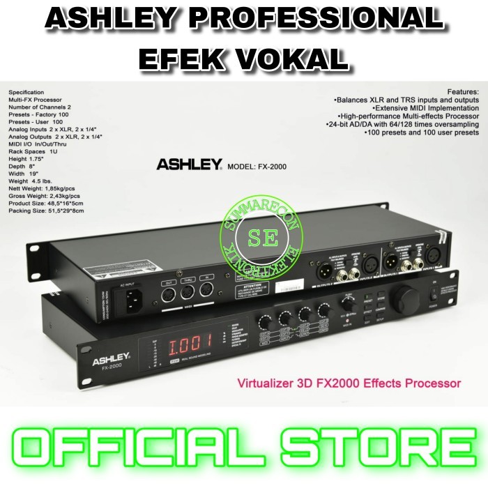 Efek Vokal Original Ashley Fx2000 Effect Vocal Fx 2000