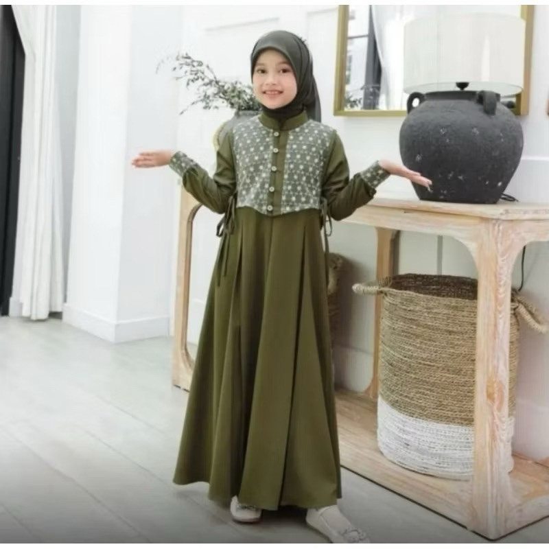 Gamis Kid Murah Syar'I Kids Umur Tanggung Gemis Perempuan Ghamis Gmis Anak Terbaru2025 Amak Baju Mus