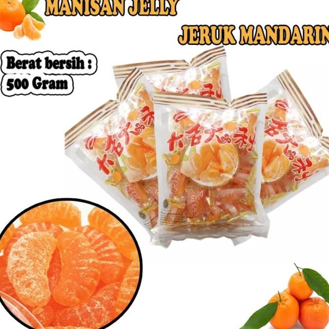 

''Terlaris" Permen Jeli Rasa Jeruk Mandarin 04 Gram Manisan Imlek Murah
