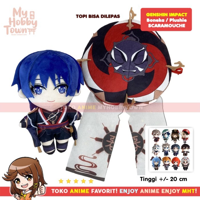 BISA GROSIR Boneka Anime Karakter Scaramouche Inazuma Plushie Doll