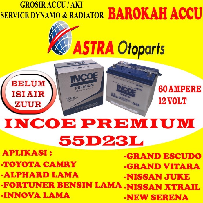 Aki Incoe Premium 55D23L Astra Otoparts