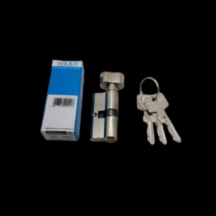 SILINDER KUNCI PINTU WILKA 1400-106-6cm( KNOB kacang - kunci) CYLINDER