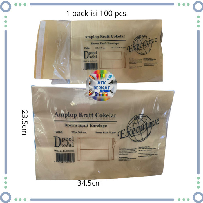 

Sale Amplop Coklat Folio Dengan Lem/Seal Exsecutive