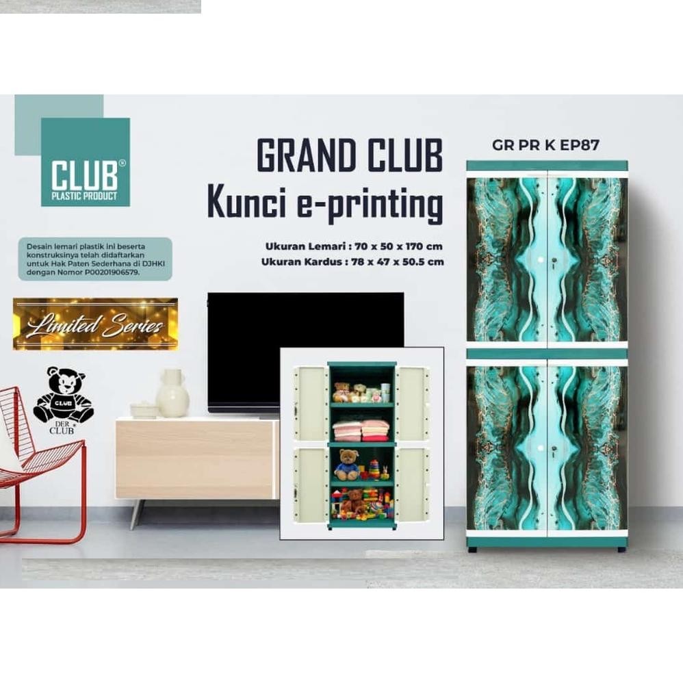 JUMBO Lemari plastik grand club kunci 4 susun karakter LIMITED SERIES