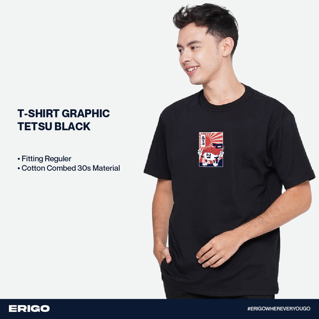 ORI Erigo T-Shirt Graphic Tetsu Black