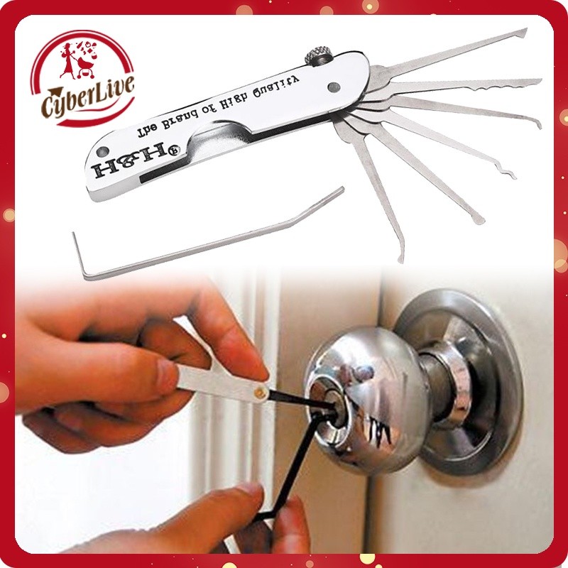 Lock Pick Opener Set Locksmith Tools Alat Pembuka Kunci Untuk Latihan Tukang Kunci