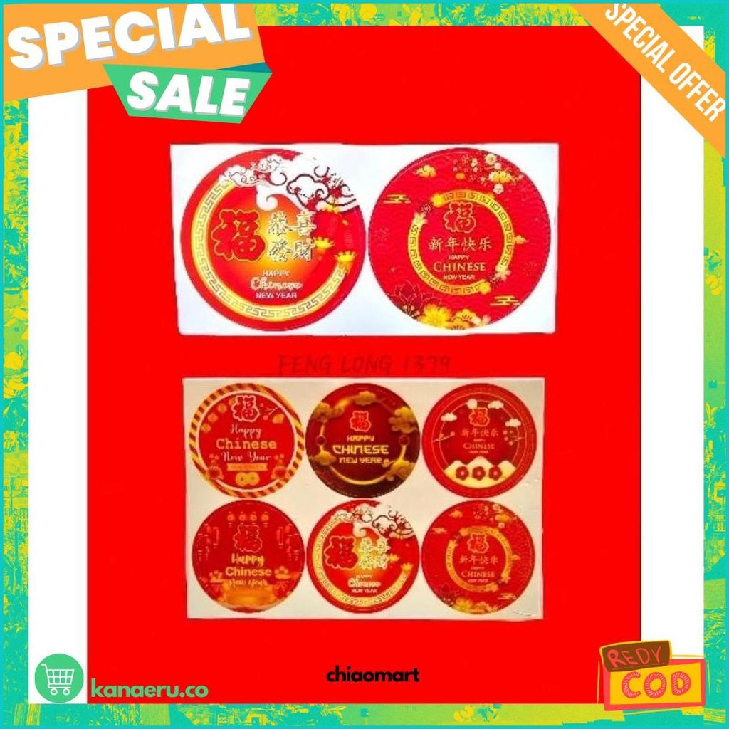 

Stiker Tempelan Aksara Fu Warna Tahun Baru Imlek Promo