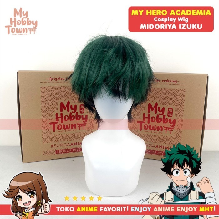 BERMUTU Wig Cosplay Anime Boku no Hero Academia : Midoriya Izuku