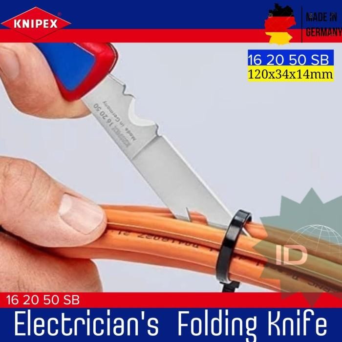 

16 20 50 Knipex Pisau Cutter Folding Knife For Electricians
