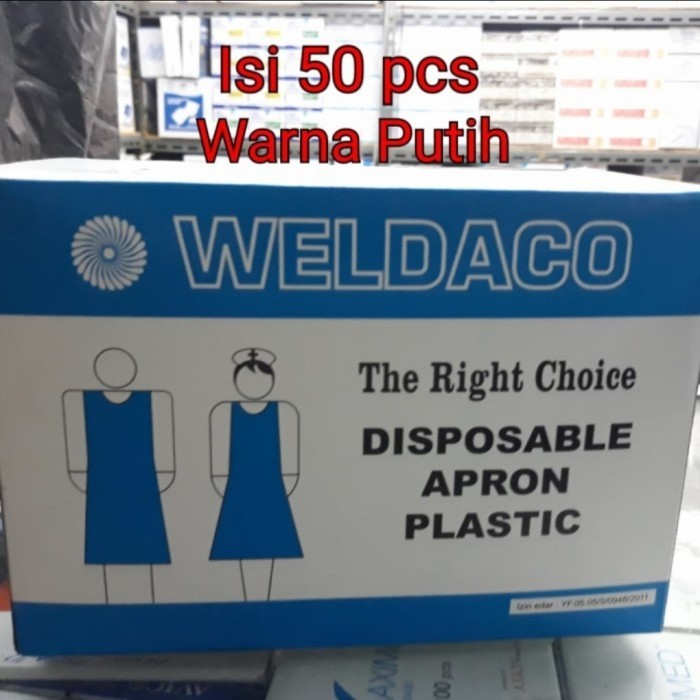 Apron medis plastik weldaco- celemek Apron medis