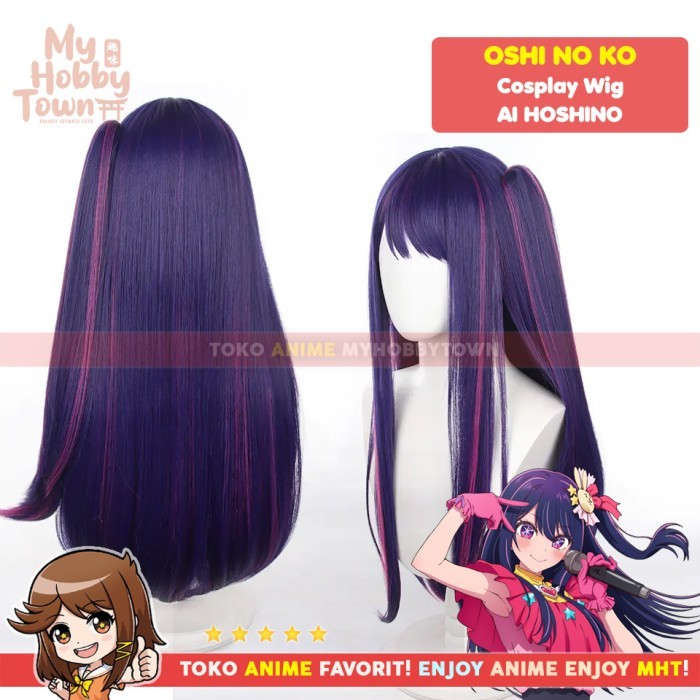 BISA GROSIR Wig Cosplay Anime Oshi no Ko : Ai Hoshino Rambut Palsu