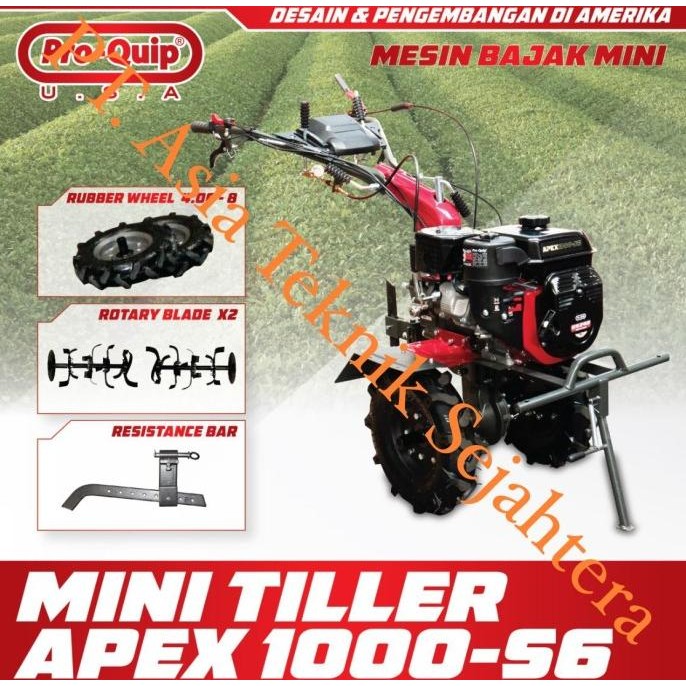 MESIN BAJAK MINI PROQUIP APEX 1000-S6  TILLER CULTIVATOR ORIGINAL DAN TERPERCAYA