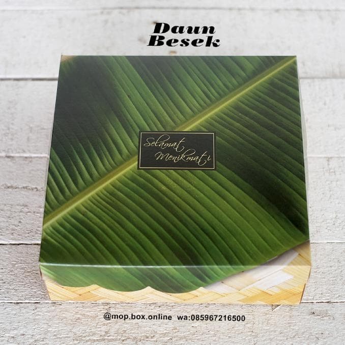 Sale 50Pcs Dus Nasi R10K Daun Besek Kotak Nasi 20X20 Box Nasi
