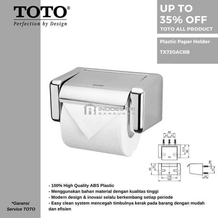 Tempat Tissue TOTO TX720ACRB / Toilet Paper Holder TOTO (Chrome)
