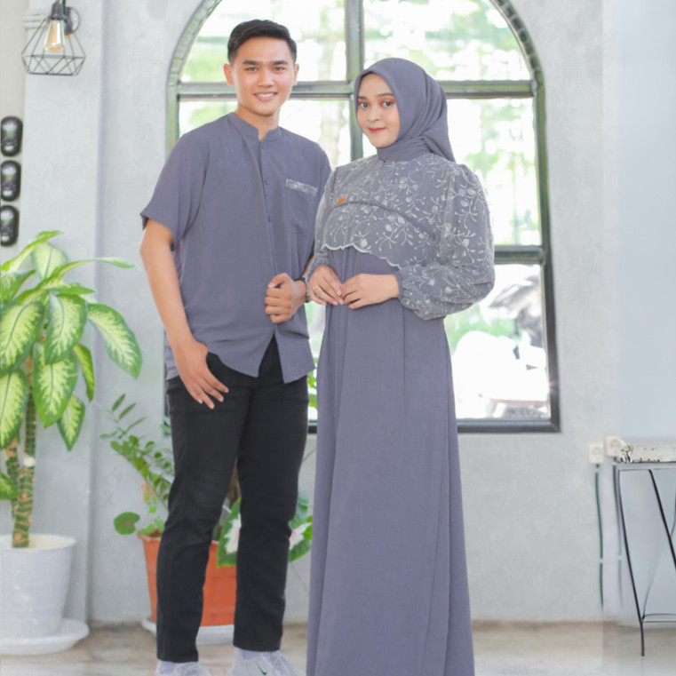 PROMO RAMADHAN SHALIA HIJAB - ARABELLA Dress Set Hijab FREE KOKO Gamis Couple Syari Mewah Lebaran