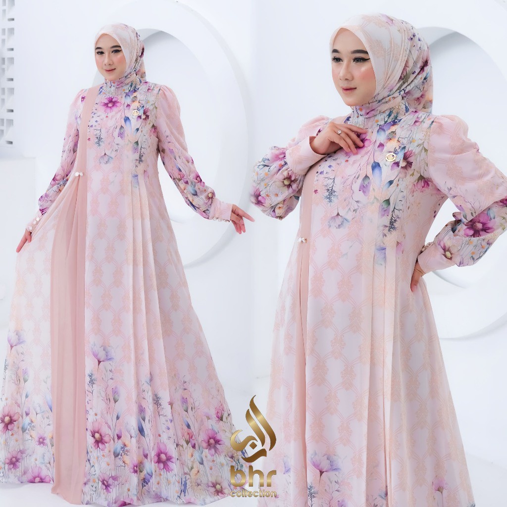 2.2 BHR collection Gamis Dress Sheena V2 Set Hijab Muslim