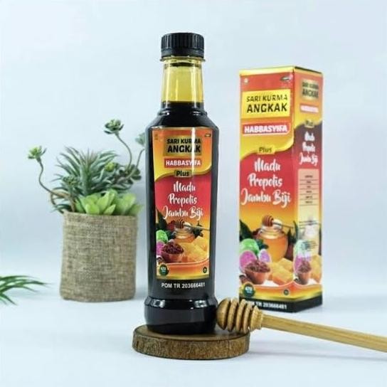 

Baru Sari Kurma Madu Angkak Habbasyifa Plus Propolis Jambu Biji Daun Ubi