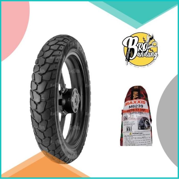 Ban Maxxis M6239 70/90-17 Ban Luar Motor Bebek Tubeless Dual Purpose 0