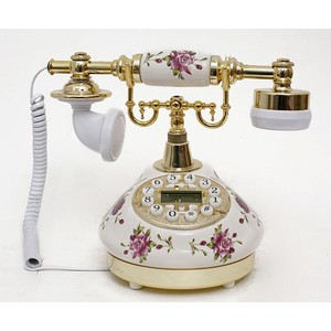Telepon telpon rumah kabel model klasik GOLD telp antik untuk rumah baru - Kado ultah perkawinan dll
