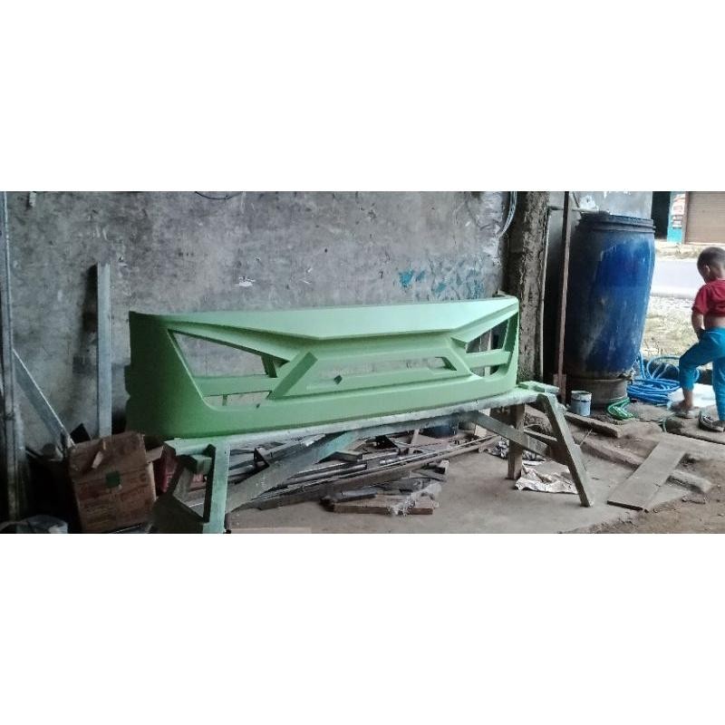 Bemper Depan Truck Canter Variasi Bahan Plateser Poksian