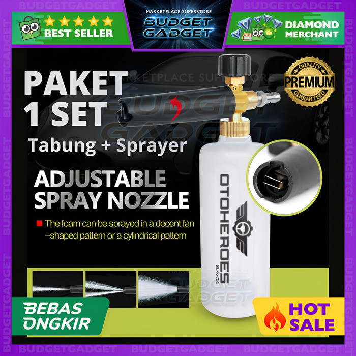 Semprotan Tabung Cuci Salju Snow Foam Lance Water Gun High Pressure