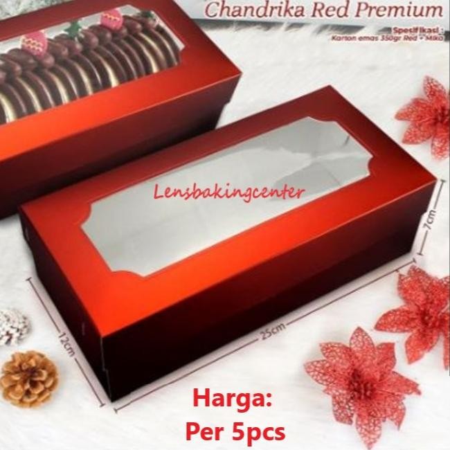 

BR - Dus / Kardus / Box Natal / Imlek Bolu Gulung Merah Red Gloss / Glossy Premium 25x12x7 @5pcs TERLARIS