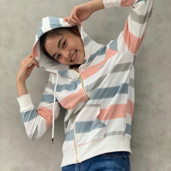 Murah jaket kaos babyterry import motif salur 9014 Non COD