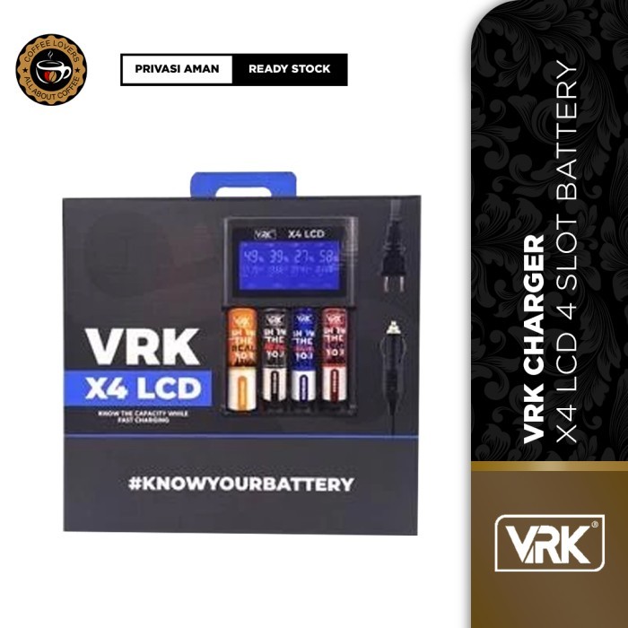 BISA GOSEND VRK X4 LCD - CHARGER VRK X4 LCD 4 SLOT CHARGER FAST CHARGING BEST SELLER