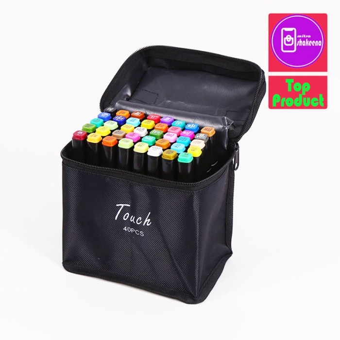 

TERBARU Spidol Dual Side Art Brush Art Set 40 Warna MS-02BK Warna Black BISA GOSEND!