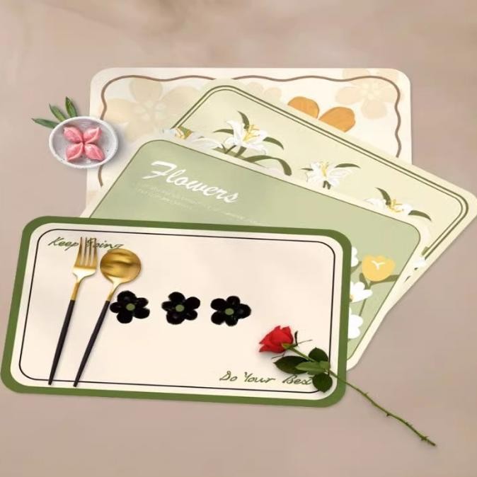 ~~~~~] Alas Tatakan Piring Gelas Panci Alat Makan/Alas Tatakan Piring Meja Makan Table Material Taha