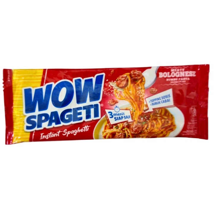 

S24373 WOW MEATY BOLOGNESE INSTANT SPAGETTI 84GR MAJU BERSAMA (20250712)