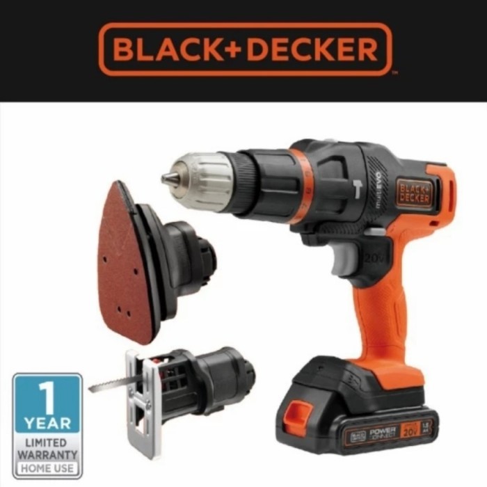 TERBARU BLACK+DECKER MULTI EVO 3 HEAD KIT - Black and Decker